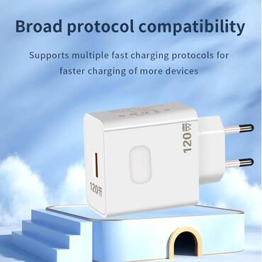 Punjači: Punjač mobilnog telefona 120W! Super Brzi novi USB adapter GaN punjač — 9