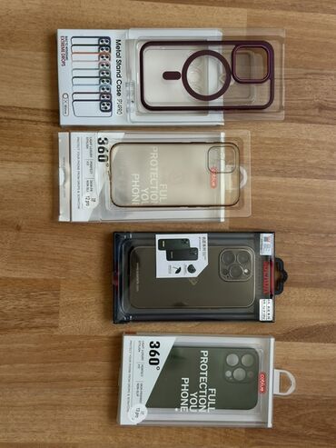 360 derece kamera: Telefon üçün bir neçə müxtəlif qoruyucu örtük dəsti. Dəstlərə metal