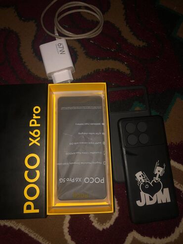 экрана телефона: Poco X6 Pro 5G, Б/у, 512 ГБ, цвет - Серебристый, 2 SIM
