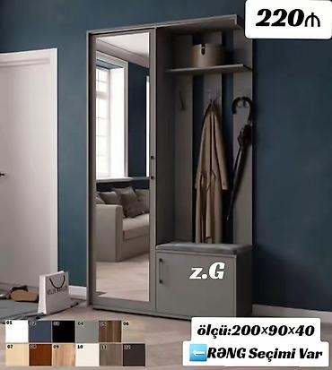 Dəhliz üçün çoxfunksiyalı dolab-komod seti - Ölçü: 200×90×40 sm