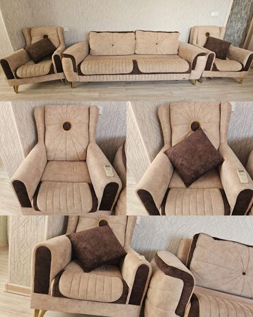 islenmis divan kreslo: Б/у, Классический диван, 2 кресла