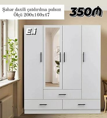 yataq otağı ucun dolaplar: 4 qapılı dolab Yep yeni 350 azn rəng seçimi var çatdırılma var — 1