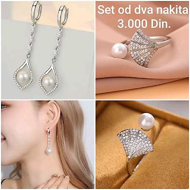 polovne stvari: Elegentni posrebreni set nakita od hirurskog čelika sa žigom S925 – — 2