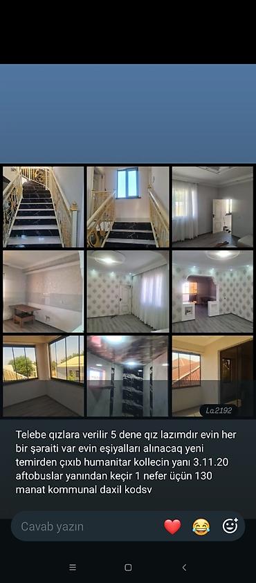 kiraye evler gəncə: Ünvan Gəncə şəhəri tələbələr üçün kirayə evlər çevir bax makler — 8