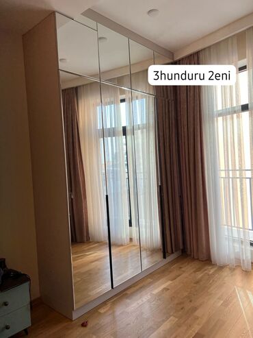 Ev üçün digər mebel: İşlənmiş, 4 qapılı Düz dolab, Dolab-asılqan