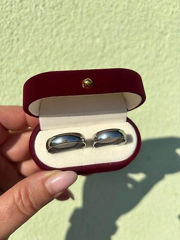 srebro cena: Zlatni set prstenova – verenički i burma - Materijal: žutozlatna — 9