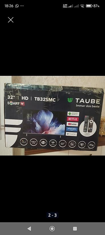 tv üçün kranşteyn: Smart TV – 32" (təxmini) - Ekran: 32 düym, Full HD. - Ağıllı — 4