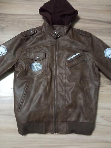 baka prase majice: Muška jakna sa kapuljačom – Harley-Davidson stil - Boja: braon — 4