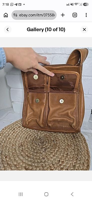 итал: Сумка через плечо Fossil из натуральной кожи, карамельно‑коричневого — 4
