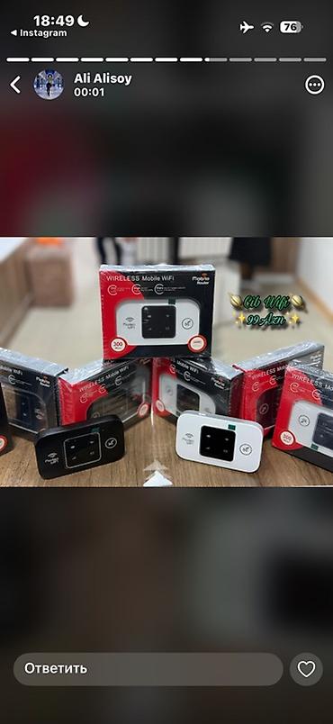 Masaüstü kompüterlər və komponentlər: Cib WiFi – Mobil Router - Daşınan simsiz internet qurğusu - 4G/5G — 1