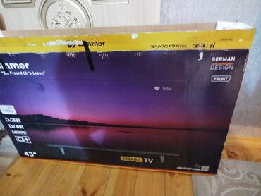 smart tv qiymətləri: Yeni Televizor Zimmer Led 43" 4K (3840x2160), Ünvandan götürmə