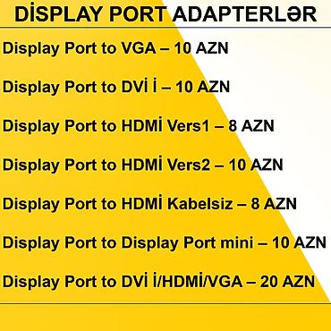 kompüter barter: Display Port Adapterlər/Konverterlər (Çeviricilər) ⭐Display Port to — 2