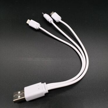 кабели синхронизации usb type c microusb apple lightning в Кыргызстан | Кабели и адаптеры: Мульти кабель адаптер для зарядки 3 в 1 USB -- Micro usb+ TYPE C 8