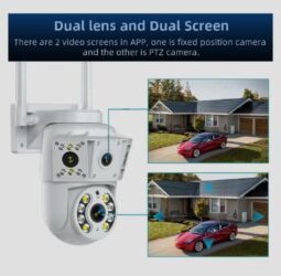 Videomüşahidə: 2 kameralı Rəngli Gecə Görüşlü Wi‑Fi PTZ Təhlükəsizlik Kamerası - 2MP — 8