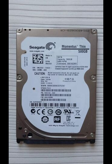 жесткий диск: Daxili Sərt disk (HDD) 512 GB, İşlənmiş