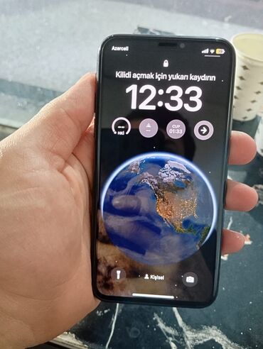 iphone yığılma: IPhone X, 64 GB, Space Gray, Simsiz şarj, Face ID