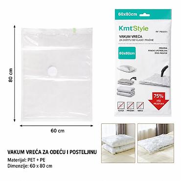 KMT Style vakuum vreća za odeću i posteljinu – providna - Dimenzije