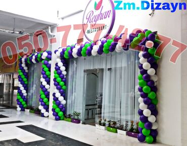 yumuşaq oyuncaqlar: Magaza sar dekor. Achilis shar decor. Sharlarla bezedilme. helium