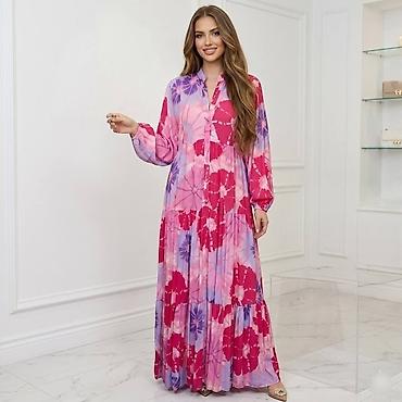 Haljine: Maksija haljina sa printom – boho elegancija - Kroj: duga, široka — 6