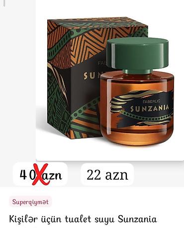 FABERLIC Sunzania – kişilər üçün tualet suyu. Təbiətdən ilhamlanan