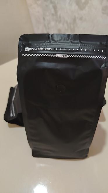 suse balon: Qara rəngli zipperli qəhvə qablaşdırma paketləri - Material: qalın — 4