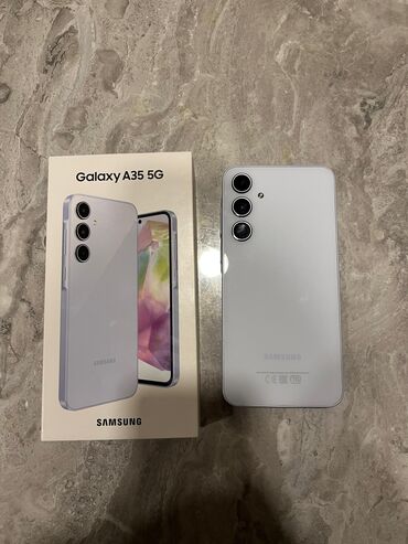 Samsung: Samsung Galaxy A35, 256 GB, rəng - Ağ, Düyməli