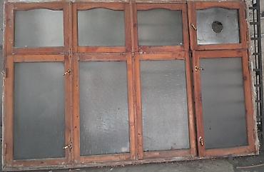 kohnə taxta: Ağcaqayın rəngli taxta çərçivəli pəncərə bloku - Material: massiv — 3