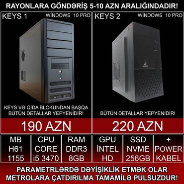 Masaüstü kompüterlər və iş stansiyaları: Ofis üçün Kompüterlər "İntel Core i5 3470” ⭐KEYS1 128GB 2.5 SSD ilə – -da lalafo.az — 2 Masaüstü kompüterlər və iş stansiyaları: Ofis üçün Kompüterlər "İntel Core i5 3470” ⭐KEYS1 128GB 2.5 SSD ilə – — 2