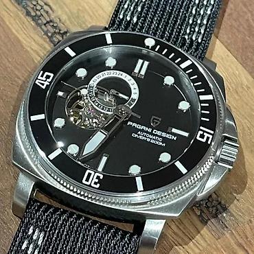 Ručni satovi: PAGANI DESIGN PD-1736 -Crna/Black- Seiko Automatic mehanizam Potpuno — 4