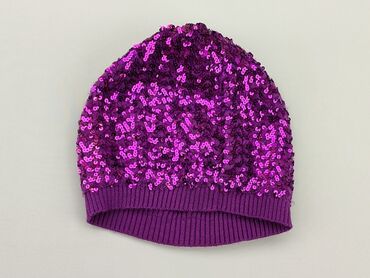 liliowa czapka: Czapka, H&M, 12 lat, stan - Bardzo dobry
