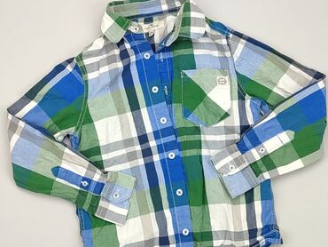Shirts: Shirt 9 years, condition - Good, pattern - Cell, color - Multicolored