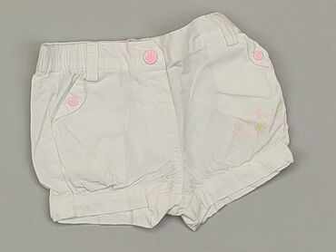 białe spodnie na lato: Szorty, 0-3 m, stan - Dobry