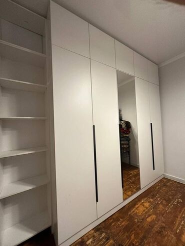 Шкафы для одежды: Шкаф для одежды, Новый, Прямой, МДФ — 10