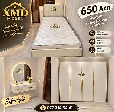 XMD Mebel – yataq otağı dəsti - Qiymət: 650 AZN (şəkildə göstərilib)
