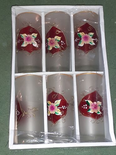 Stəkanlar: Stəkanlar, rəng - Ağ, Şüşə, 6 ədədli dəst, 250 ml, Türkiyə
