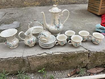 çay: Çay dəsti, rəng - Ağ, Farfor, 6 nəfərlik — 1