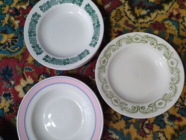 посуда тарелки набор: Тарелки СССР. Большие глубокие. Диаметр 35 см