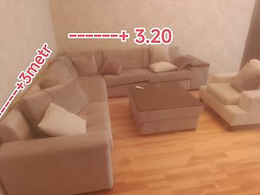 ikinci el salon kreslosu: İşlənmiş, Klassik divan, Jurnal masası, 2 kreslo, Bazasız, Açılmayan — 1