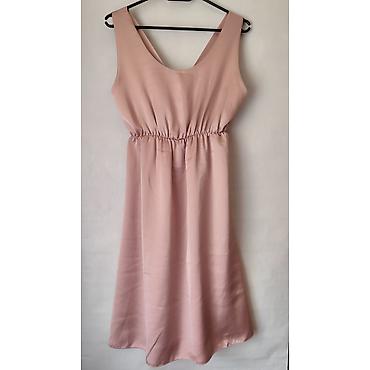 cloudtec patike: Elegantna midi haljina bez rukava u puder‑roze boji. Model sa dubokim — 3