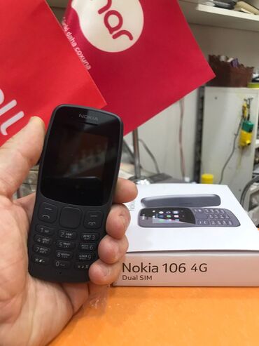 kohne nokia telefonlari: Nokia 106, цвет - Черный, Гарантия, Кнопочный, Две SIM карты