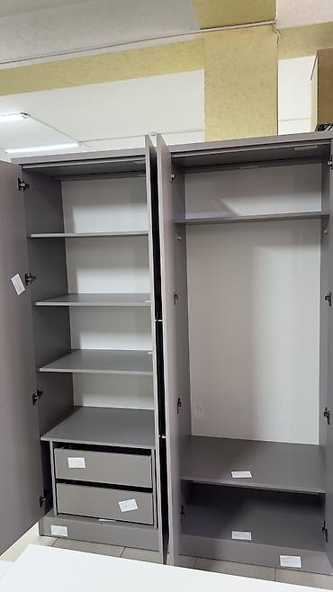 Спальные гарнитуры: Спальный гарнитур, Новый, Двуспальная кровать, Шкаф, Комод, ДСП, Бесплатная доставка, цвет - Серый — 25