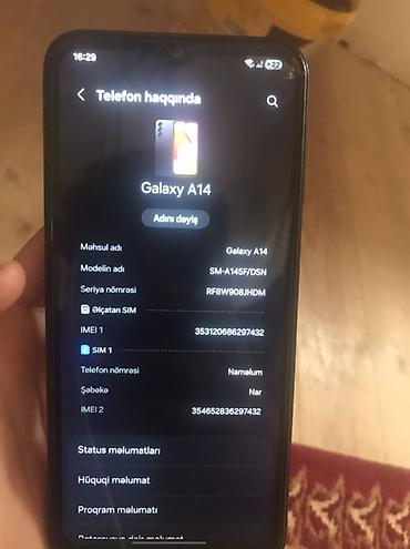 samsung 980: Samsung Galaxy A14, rəng - Qara, Qırıq — 5