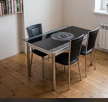 Mətbəx üçün, İşlənmiş, Kvadrat masa, 4 stul