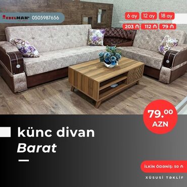Divanlar: Künc divan, Yeni, Açılan, Bazalı, Parça, Şəhərdaxili pulsuz çatdırılma — 22
