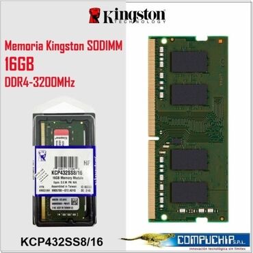 Процессоры: Оперативная память (RAM) Kingston, 16 ГБ, 3200 МГц, DDR4, Для ноутбука