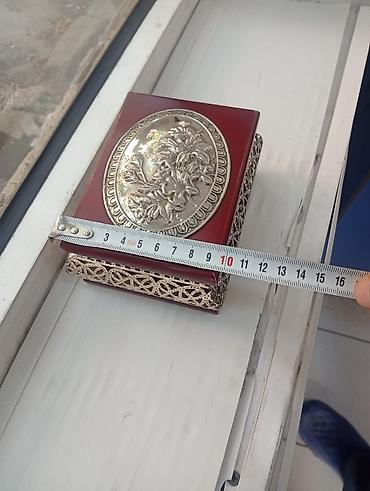 dekor soba: Taxta və metal işləməli dekorativ qutu - Material: Tünd qəhvəyi — 6