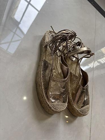Qadın ayaqqabıları: Qızılı rəngli espadril ayaqqabı Stradivarius razmer 39/40 - Üst — 3