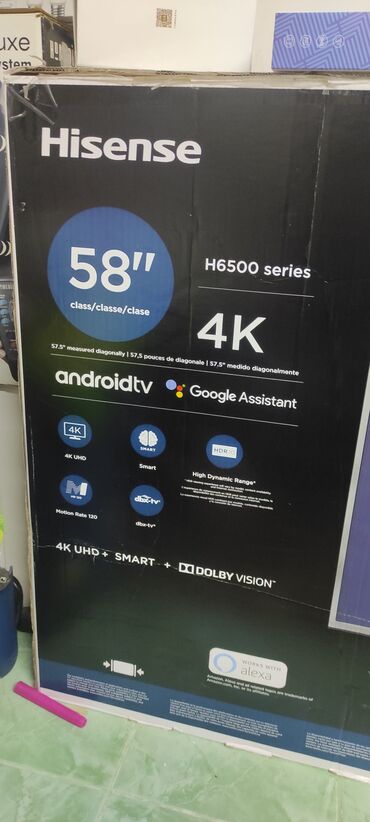 Телевизоры: На запчасти Новый телевизор 4k Hisense из США! Экран треснул при