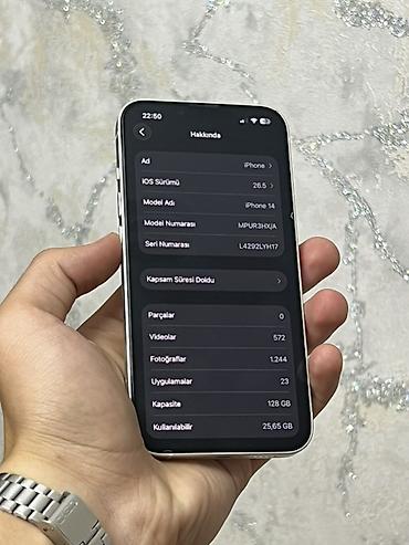 ref iphone satisi: IPhone 14, Ağ, Simsiz şarj — 7