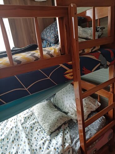 двухместная кровать: Б/у, Для девочки и мальчика, С матрасом, С выдвижными ящиками, Азербайджан